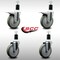 Service Caster 5'' SS Gray Poly Swivel 1-1/2'' Expanding Stem Caster Set 2 Total Lock Brakes, 4PK SCC-SSEXTTL20S514-PPUB-2-S-2-112 - alternate 5